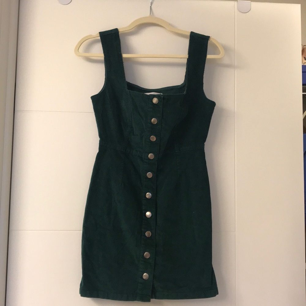 Urban outfitters corduroy green dress